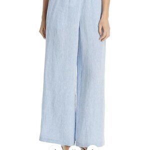 Lafayette 148 New York Womens Riverside Linen Solid Wide Leg Pants XL $598 NEW